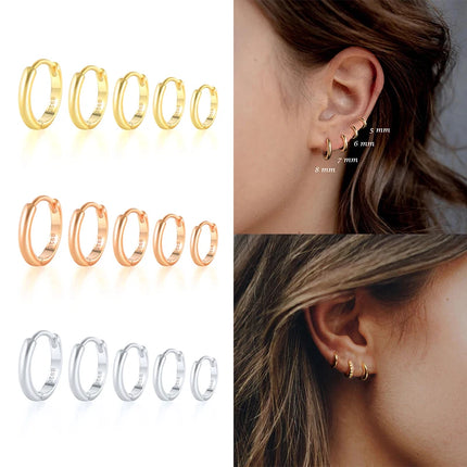 LunaHoop 925 Sterling Silver Round Hoop Earrings
