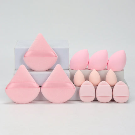 Velvet Cloud 12 Piece Makeup Sponge Set Powder Puffs Mini Cushion Eggs Beauty Blenders