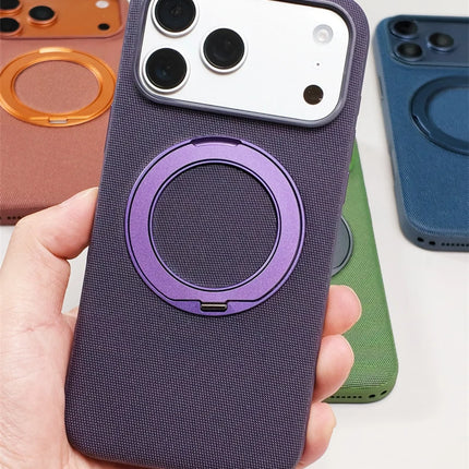 WeaveSpin MagSafe Case for iPhone 17/16/15/14/13 Pro Max 360° Rotating Stand Frosted Cover