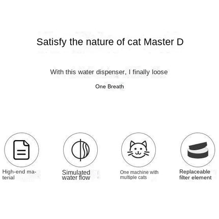 Cat Water Fountain USB Electric Automatic Filter 1200ml Silent Pet Drinking Dispenser