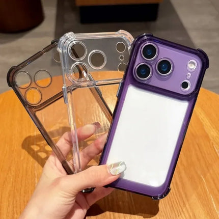 Airbag Armor Shockproof Case for iPhone 17/16/15/14/13/12/11 Pro Max Transparent Hard Cover