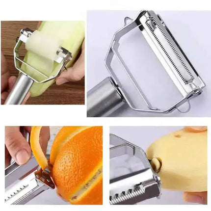 Stainless Steel Vegetable Peeler Multifunctional Potato Carrot Fruit Shredder Kitchen Tool Stainless Steel Vegetable Peeler Multifunctional Potato Carrot Fruit Shredder Kitchen Tool  multifunctional-kitchen-peeler-vegetable-fruit-peeler-stainless-steel-durable-potato-slicer-household-shredder-carrot-peeler