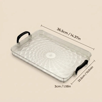 Clear PET Vanity Organiser Tray with Handles