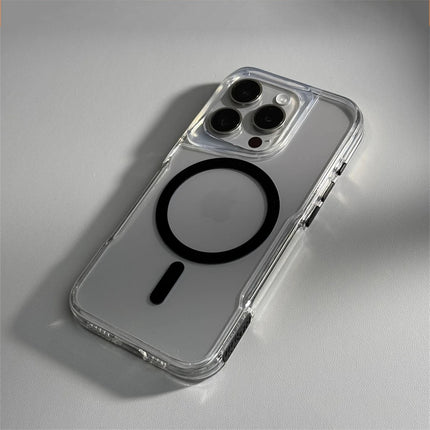 Crystal Clear MagSafe Case for iPhone 17/16/15/14/13/12 Pro Max Anti-Fall PC Cover