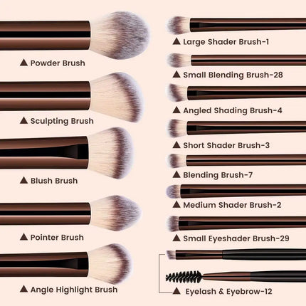 ProBlend 13-Piece Makeup Brush Set for Face & Eyes