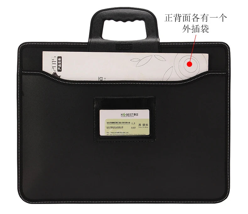 Large-capacity A4 Portable Document Bag Office Document Information Bags Pockmarked Dotted Briefcase Business Bag Promotional
