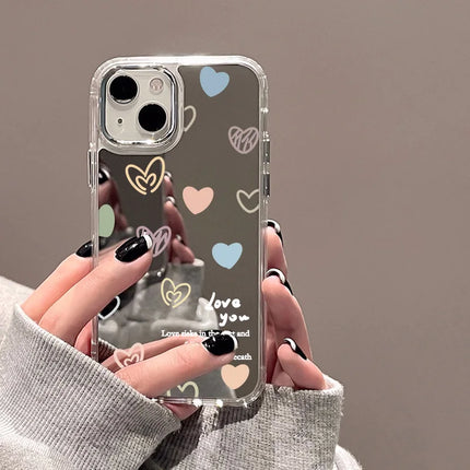 Luxury OKEYWOW mirror bowknot iPhone case with shockproof design for 11 Pro Max, XR, XS, and 17 models, featuring elegant bowknot detail.