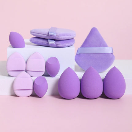 Velvet Cloud 12 Piece Makeup Sponge Set Powder Puffs Mini Cushion Eggs Beauty Blenders