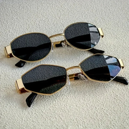 DuoShape Oval & Polygonal Sunglasses Set – 2 Pack