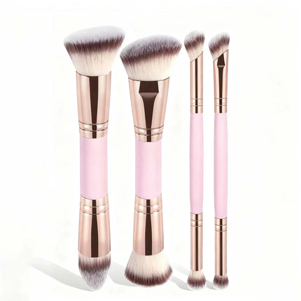 ProBlend 4-Piece Dual-Ended Face Makeup Brush Set with Box
