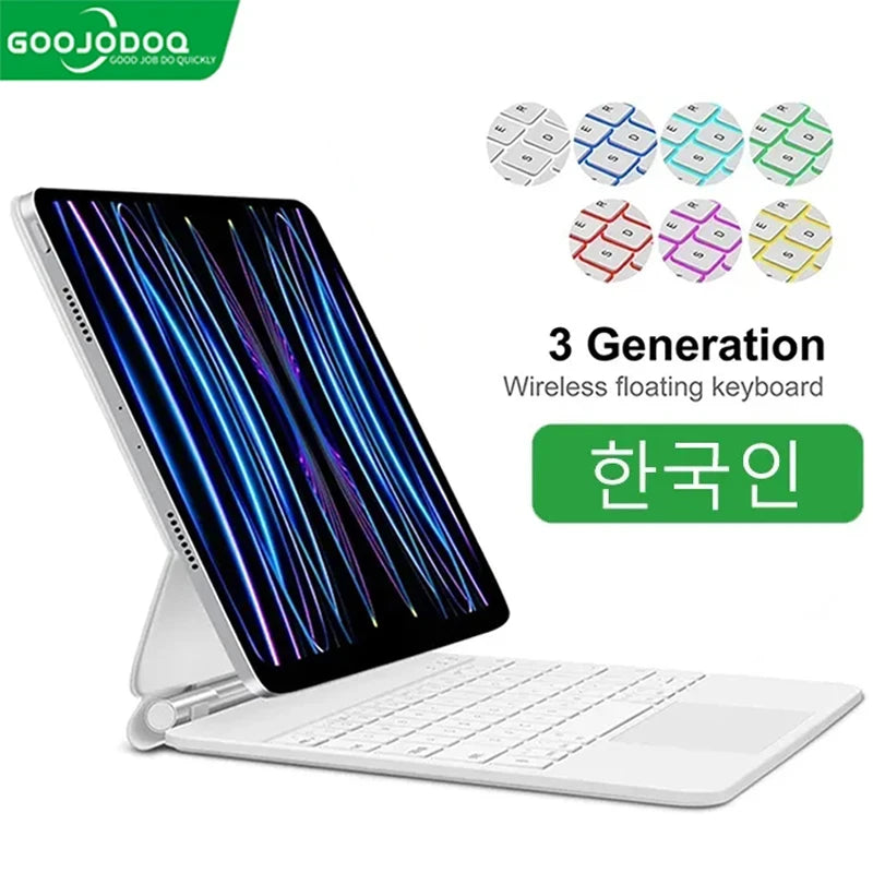 GOOJODOQ Magic Keyboard for iPad Pro 11, 12.9, iPad Air (4, 5), iPad 10th Generation, Pro 12.9 (6th, 5th, 4th, 3rd Gen): Cover Case for Enhanced Typing and Protection.