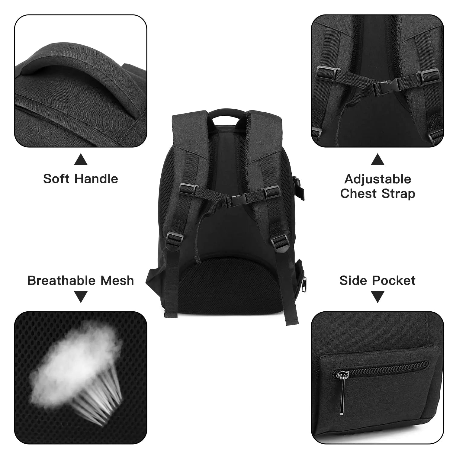 Waterproof Camera Backpack - DSLR/SLR Photography Bag with Tripod Holder & Removable Padded Insert for Canon/Nikon/Fuji/Sony