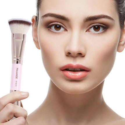 Velora Beauty 2pcs Foundation Brush Set Liquid Cream Powder Contour Blending Concealer Tool