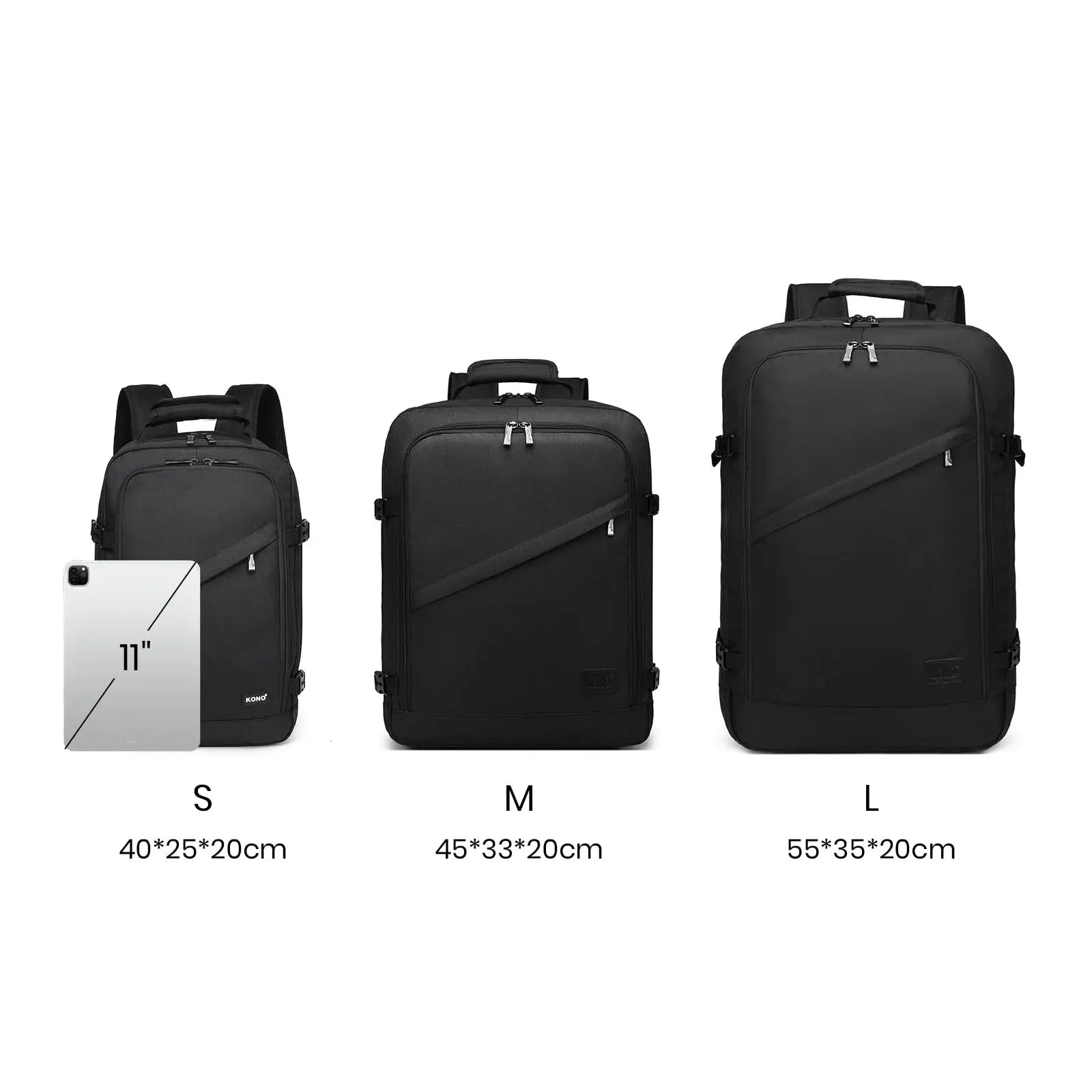 Kono Carry on Backpack Large Cabin Flight Bag Travel Hand Luggage Shoulder Bag