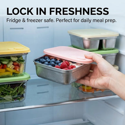 FreshSeal Stackable Stainless Steel Food Storage Container
