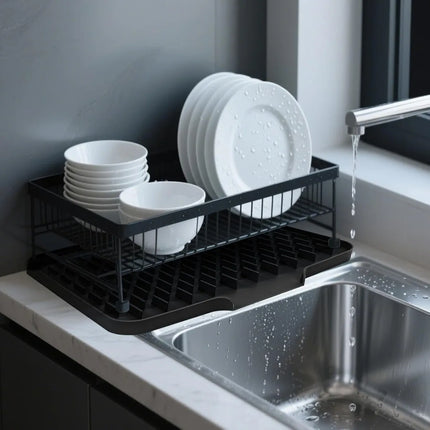 DrainEase Silicone Kitchen Drain Mat with Drainage