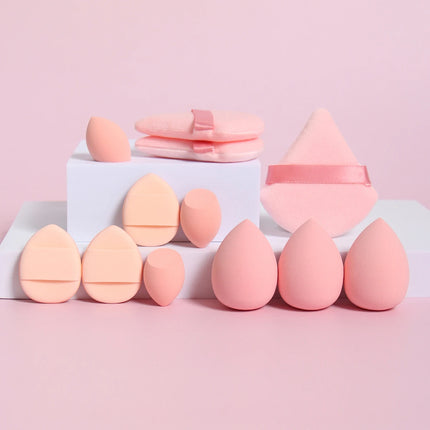 Velvet Cloud 12 Piece Makeup Sponge Set Powder Puffs Mini Cushion Eggs Beauty Blenders