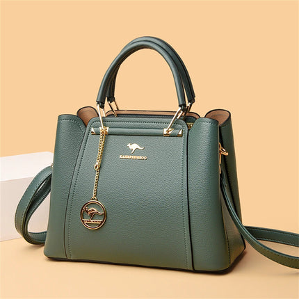 Women Leather Crossbody Bag 3-Layer Large Capacity Shoulder Tote Designer Messenger Bag