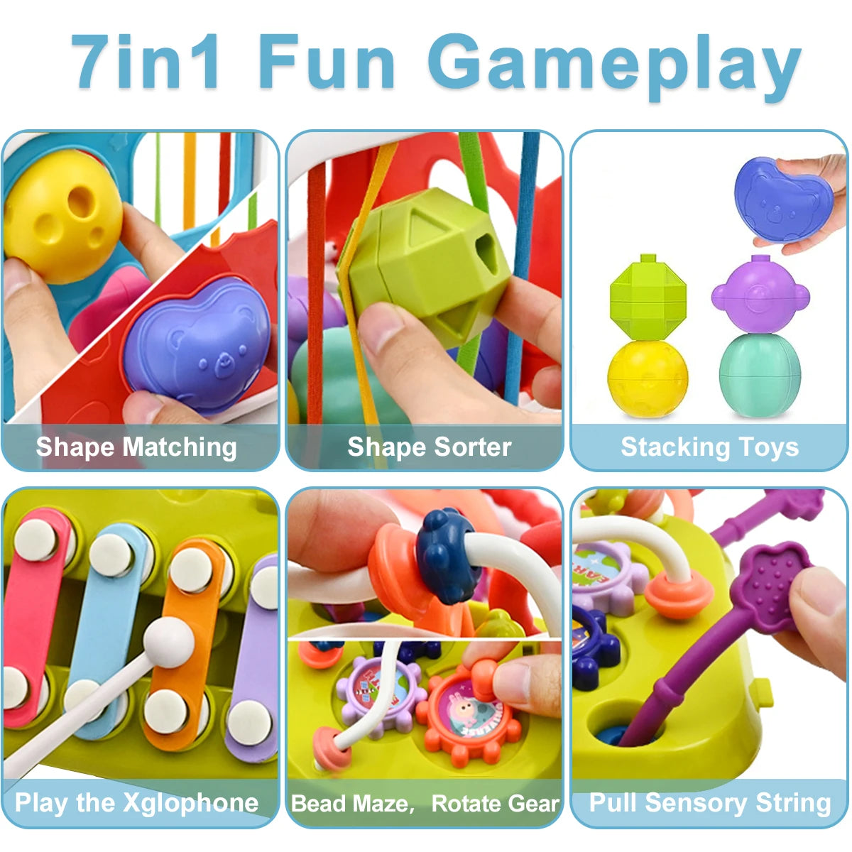 Colorful Shape Blocks Sorting Game: New Montessori Educational Toy for Babies, Ideal Gift for Children aged 6-12 Months