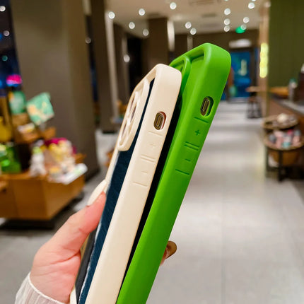OKEYWOW iPhone sea wave silicone shockproof case for iPhone 11, 12, 13, 14, 15, 16, 17 Pro Max, XR, XS, SE in blue with wave design.