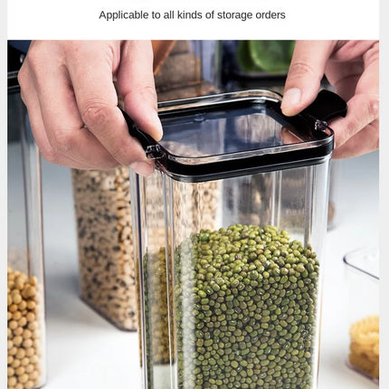 FreshLock Grain Storage Jar Set Sealed Plastic Moisture Proof Kitchen Organizer Box