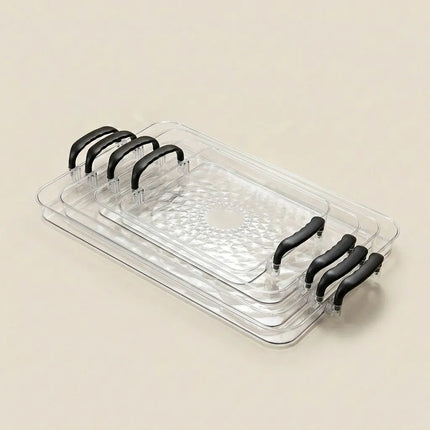 Clear PET Vanity Organiser Tray with Handles
