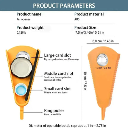 OpenEase Multifunction Can, Bottle & Jar Opener Tool