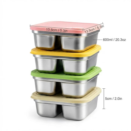 FreshSeal Stackable Stainless Steel Food Storage Container