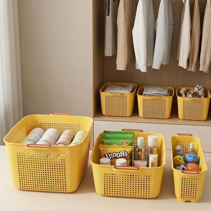 StackEase Plastic Storage Basket for Bedroom & Wardrobe
