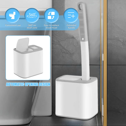 Disposable Toilet Brush Set with Holder Bathroom Cleaning Kit