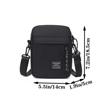 Men's nylon shoulder crossbody bag with a single strap, ideal for school and daily use, by OKEYWOW.
