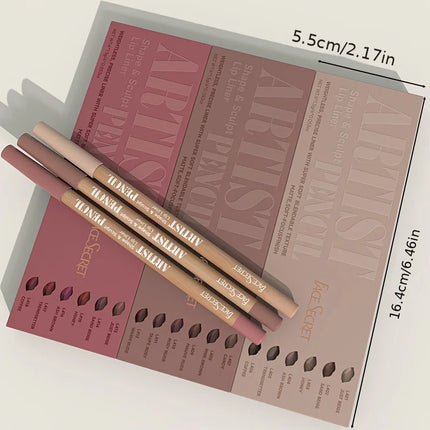 Velora Beauty 6pcs Velvet Matte Lip Liner Set Long Lasting Non Drying Lip Define Fill