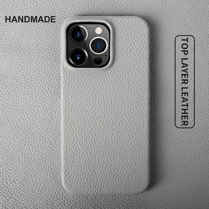 OkeyWOW luxury genuine leather business case for iPhone 15/14/13/12/11 Pro Max, slim protective phone cover, stylish and durable.