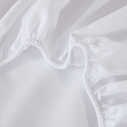 Waterproof fitted bed sheet with elastic edges from OKEYWOW, designed for single to king size mattresses, anti-slip mattress protector.