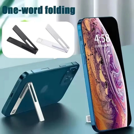 MagFold Ultra Thin Magnetic Foldable Phone Stand Metal Desktop Kickstand Universal Support