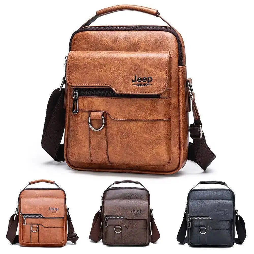 Men's PU Leather Messenger Shoulder Bags Vintage Cross Body Purse Handbag UK