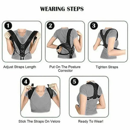 AlignFit Posture Corrector Belt Breathable Back Support for Men & Women