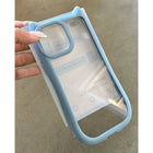 Transparent silicone cat ear iPhone case by OKEYWOW for iPhone 11 to 17 models, shockproof and featuring playful cat ear design.