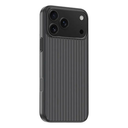 Stripe3D MagSafe Case for iPhone 17 Pro/16 Pro Max/15/14 Metallic Anti Stain PC Wireless Cover