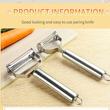 SteelEdge Dual Head Vegetable Peeler Stainless Steel Fruit Melon Kitchen Tool