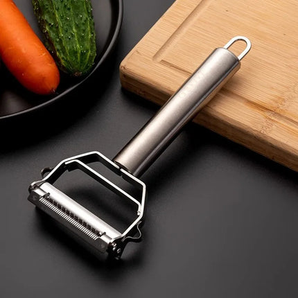 SteelEdge Dual Head Vegetable Peeler Stainless Steel Fruit Melon Kitchen Tool