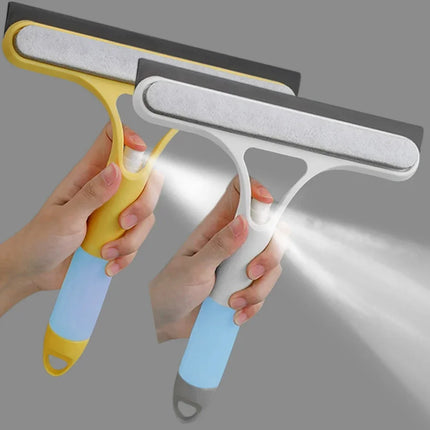3-in-1 Window Cleaning Squeegee with Spray Bottle and Microfiber Pad