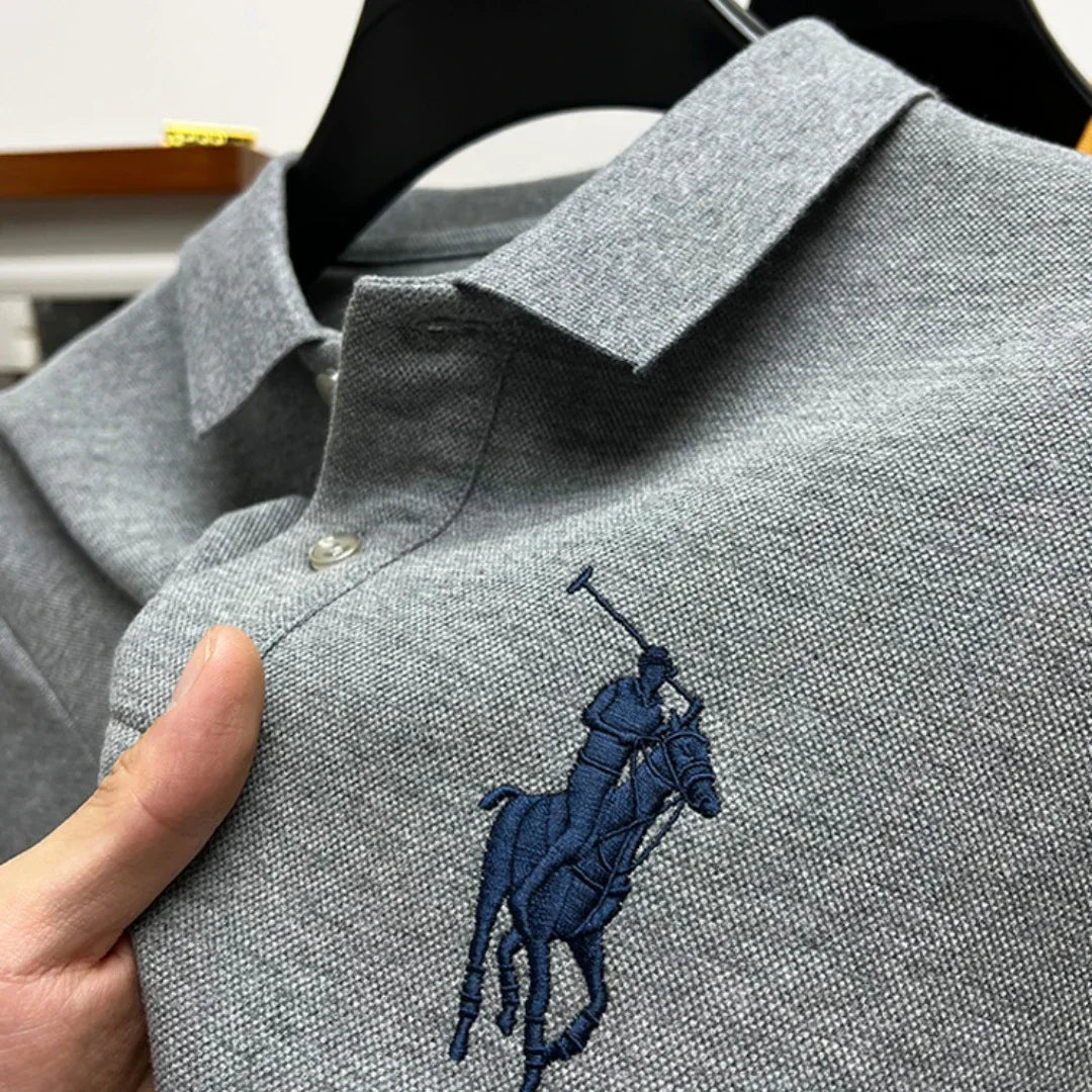 Brand Trend Embroidery Polo Shirt 2024 Summer High-end Luxury Handsome Fashion Casual T-shirt Short-sleeved Quality Men Clothing