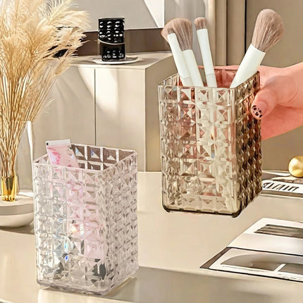 WORTHBUY Clear Makeup Brush Holder & Cosmetic Organiser