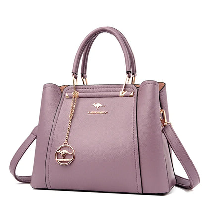 Women Leather Crossbody Bag 3-Layer Large Capacity Shoulder Tote Designer Messenger Bag