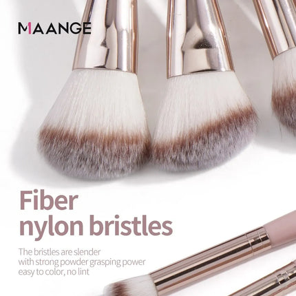 Velora Beauty 9pcs Makeup Brush Set Foundation Highlighter Eyeshadow Blending Soft Dense Bristles