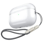 Clear TPU AirPods Case with Strap Anti-Yellow Protective Cover