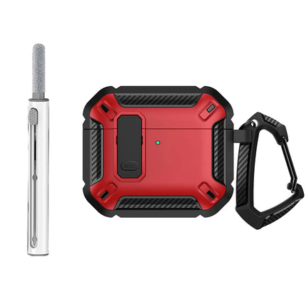 OKEYWOW AirPods 4 security lock case with TPU and PC material, protective cover with hook for 4th generation wireless earbuds