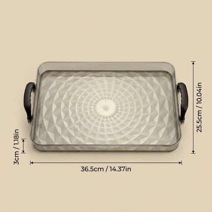 Clear PET Vanity Organiser Tray with Handles