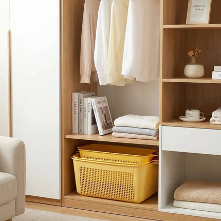 StackEase Plastic Storage Basket for Bedroom & Wardrobe